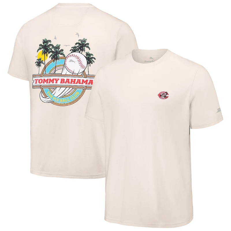 Men's Tommy Bahama  Cream Cincinnati Reds Fly Ball Club T-Shirt