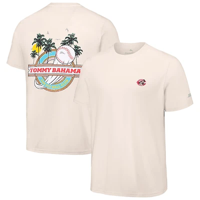Men's Tommy Bahama  Cream Cincinnati Reds Fly Ball Club T-Shirt