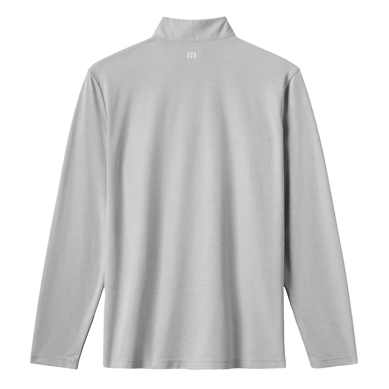 Pull à glissière quart de tour tri-blend Time to Tailgate pour homme TravisMathew Gray des Cincinnati Reds