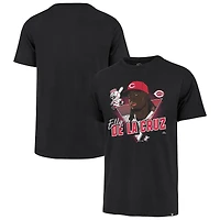 T-shirt noir « 47 Elly de La Cruz » pour homme, joueur des Reds Cincinnati, caricature Franklin