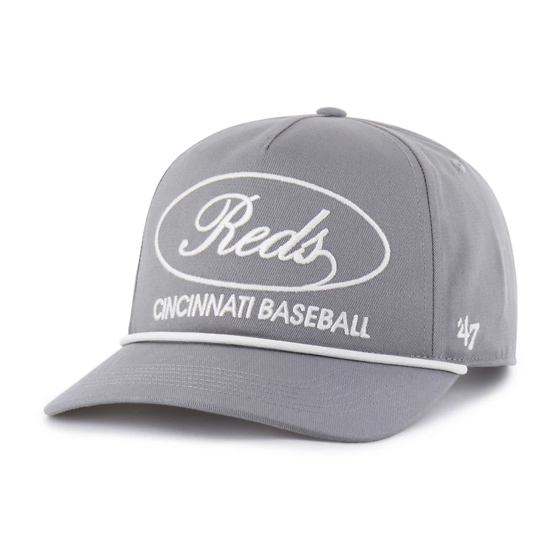 Men's '47 Gray Cincinnati Reds Foundational Hitch Adjustable Hat