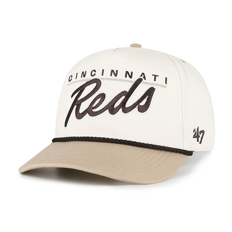Men's '47 Natural/Tan Cincinnati Reds Neutral Terrain Hitch Rope Adjustable Hat