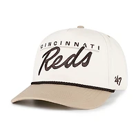 Men's '47  Natural/Tan Cincinnati Reds Neutral Terrain Hitch Rope Adjustable Hat