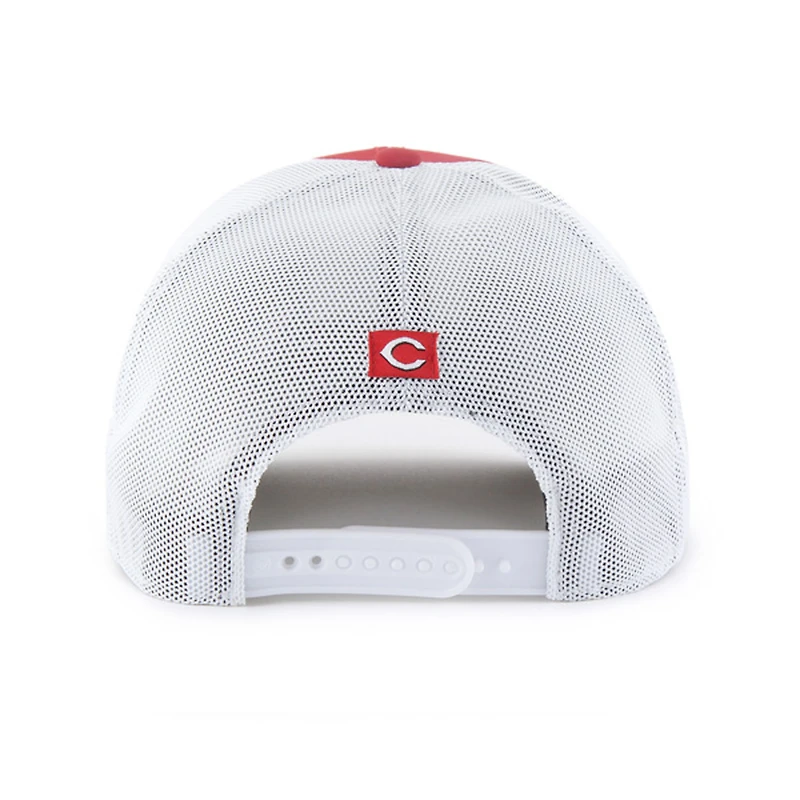 Casquette de camionneur ajustable à rayures rouge/blanche Cincinnati Reds '47 pour homme