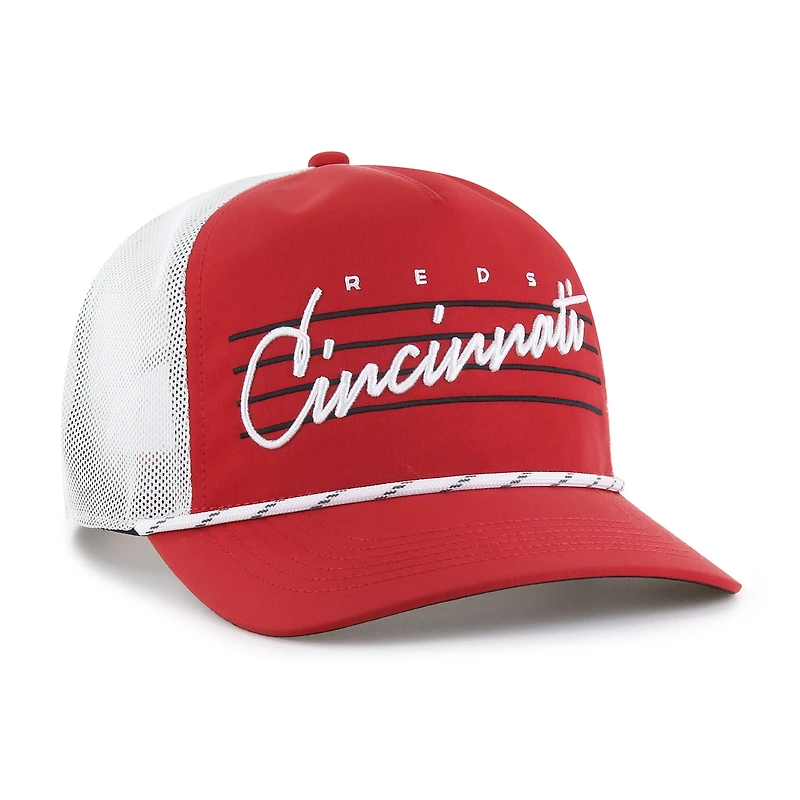 Casquette ajustable en maille « 47 Red Cincinnati Reds » Brrr Downburst pour homme