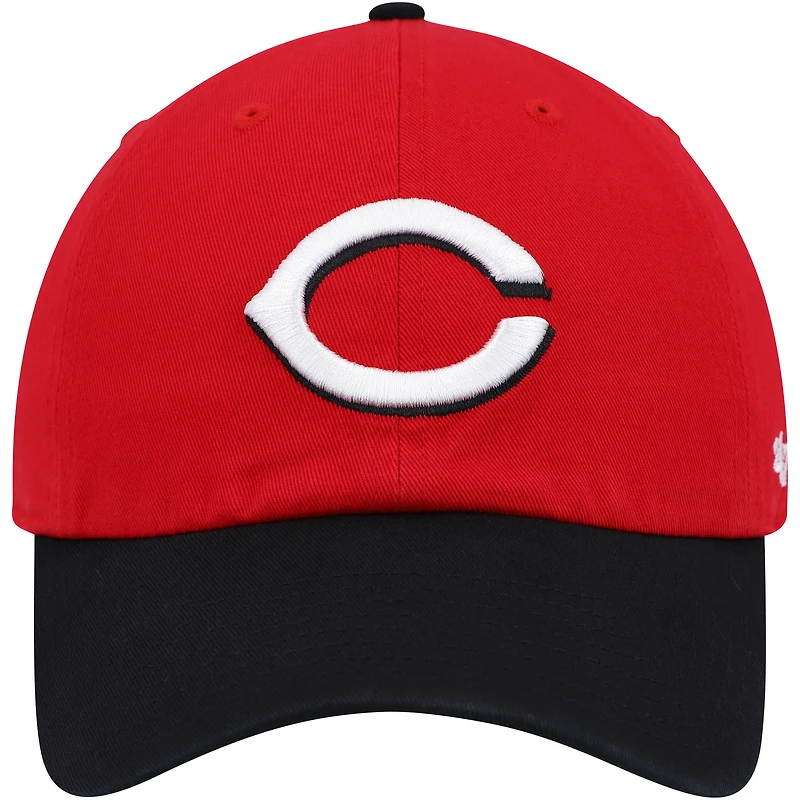 Casquette réglable Cincinnati Reds Clean Up '47 rouge/noir pour homme