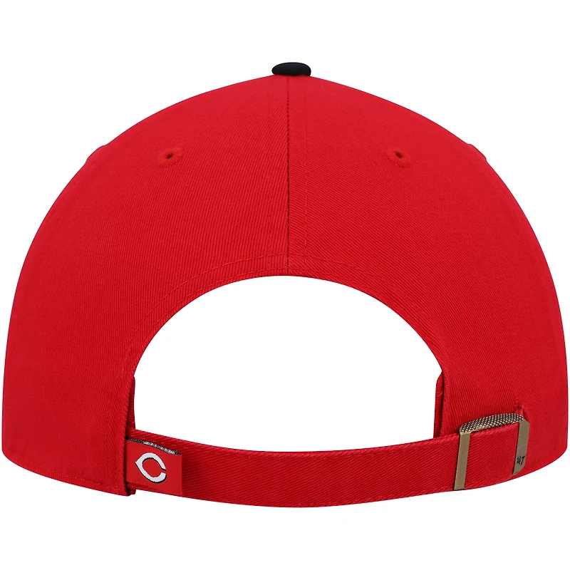 Casquette réglable Cincinnati Reds Clean Up '47 rouge/noir pour homme
