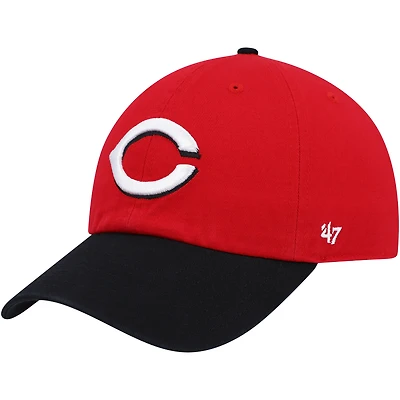 Casquette réglable Cincinnati Reds Clean Up '47 rouge/noir pour homme