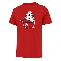 Men's '47  Red Cincinnati Reds Ice Cream Helmet Franklin T-Shirt