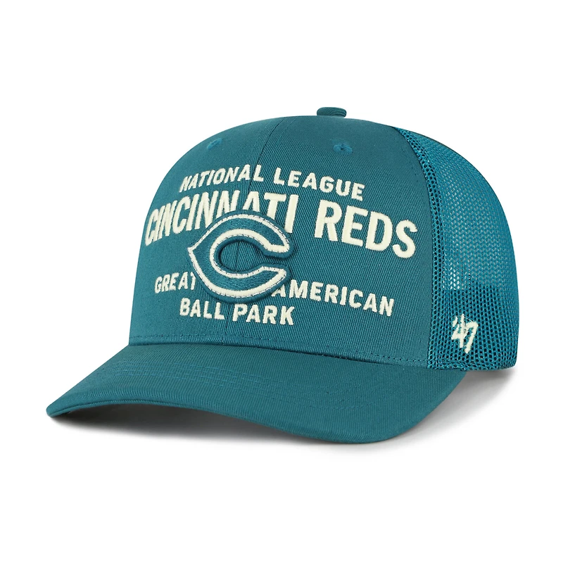 Men's '47 Teal Cincinnati Reds Contemporary Hitch Adjustable Trucker Hat