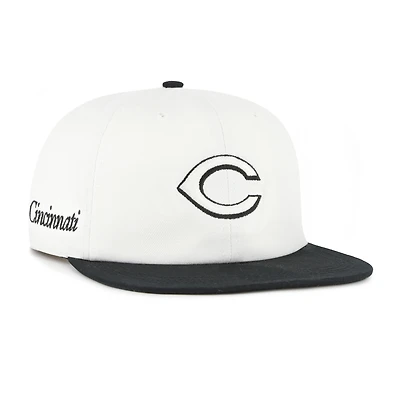 Casquette snapback blanche/noire « 47 » pour homme des Cincinnati Reds Foundation