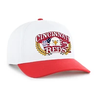 Men's '47 White/Red Cincinnati Reds Americana Eagle Hitch Adjustable Hat