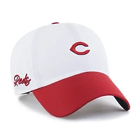Men's '47 White/Red Cincinnati Reds Vista Mini Clean Up brrr° Adjustable Hat