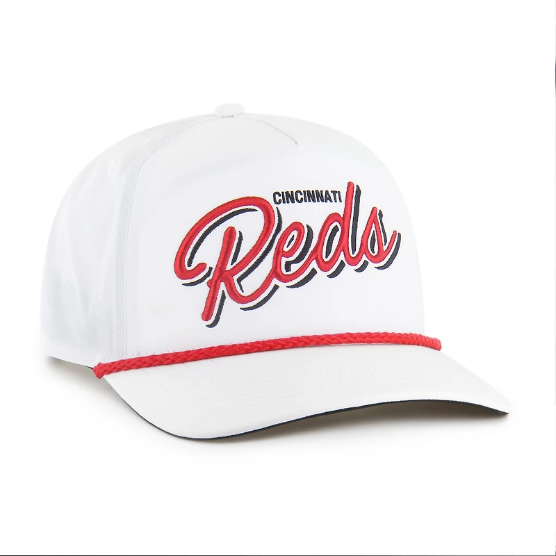 Casquette ajustable blanche « 47 » des Reds de Cincinnati pour homme, modèle Brrr Fairway Hitch