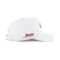 Men's '47 White Cincinnati Reds Foundational Pinch Offside Adjustable Hat