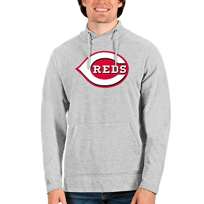 Sweat-shirt à enfiler Reward gris chiné Antigua pour homme des Cincinnati Reds