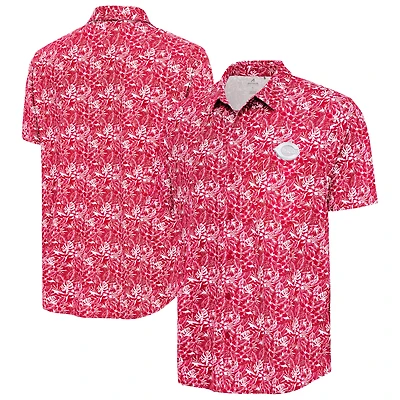 Chemise boutonnée Antigua Red Cincinnati Reds Resort pour homme