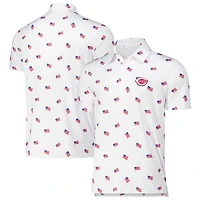 Polo Americana Antigua blanc Cincinnati Reds pour hommes
