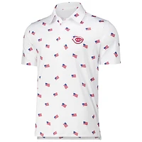 Polo Americana Antigua blanc Cincinnati Reds pour hommes
