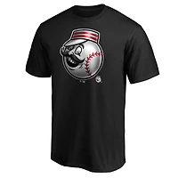 Men's  Black Cincinnati Reds Midnight Mascot T-Shirt