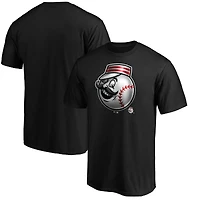 Men's  Black Cincinnati Reds Midnight Mascot T-Shirt