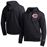 Men's Champion  Black Cincinnati Reds All-Star Full-Zip Hoodie