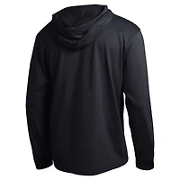 Men's Champion  Black Cincinnati Reds Cooperstown Hooded Long-Sleeve T-Shirt