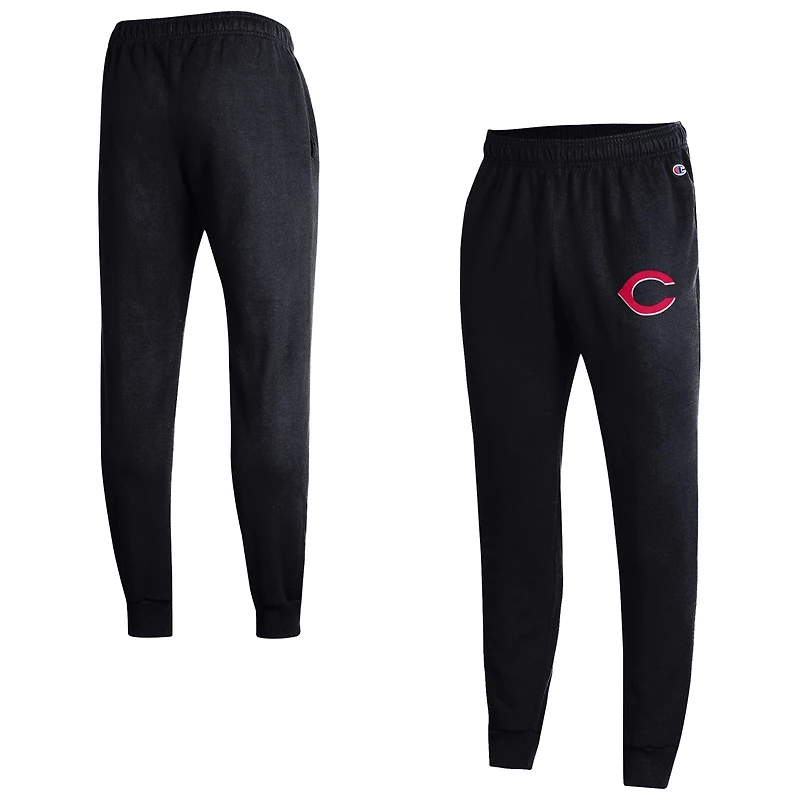 Men's Champion Black Cincinnati Reds Powerblend Joggers