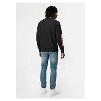 Men's Champion  Black Cincinnati Reds Reverse Weave Chenille Sweatshirt