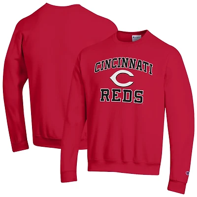 Sweat-shirt Champion rouge Cincinnati Reds Heart & Soul Powerblend pour homme