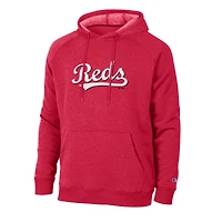 Men's Champion  Red Cincinnati Reds Triumph Tri-Blend Raglan Hoodie