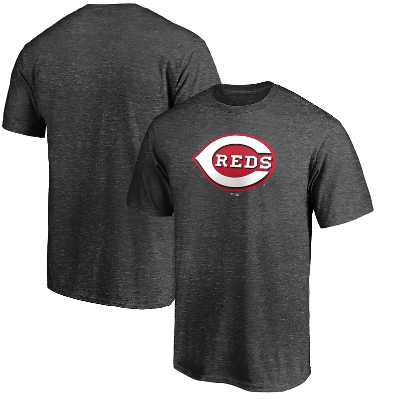 T-shirt anthracite avec logo officiel des Cincinnati Reds pour homme