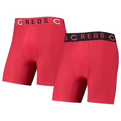Ensemble de deux boxers phares Concepts Sport Red/Black Cincinnati Reds pour homme