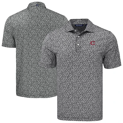 Polo recyclé à imprimé floral écologique pour homme, modèle City Connect Pike, coupeur et buck, noir, des Reds de Cincinnati, taille grande