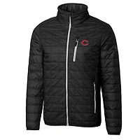 Doudoune zippée Rainier pour homme, couleur noire, de grande taille, des Reds Cincinnati, Cutter & Buck