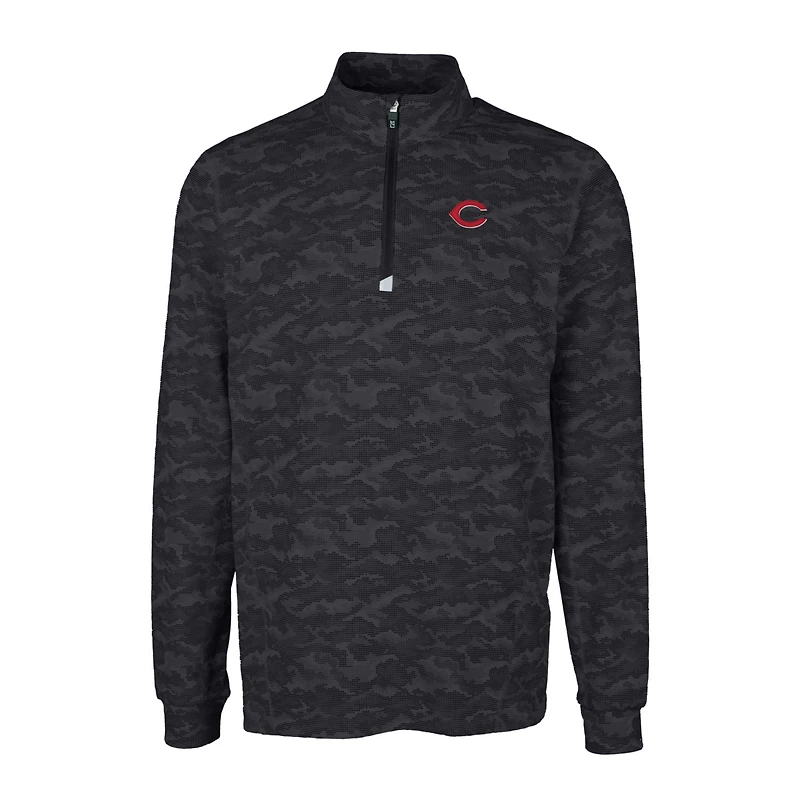 Pull-over extensible à imprimé camouflage Traverse pour homme, coupeur et buck, noir, Cincinnati Reds, grandes tailles