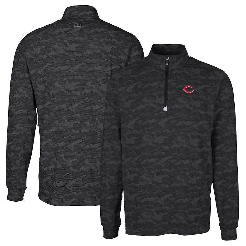 Pull-over extensible à imprimé camouflage Traverse pour homme, coupeur et buck, noir, Cincinnati Reds, grandes tailles