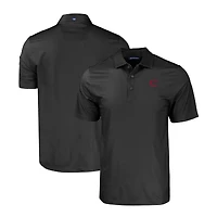Polo extensible recyclé à imprimé géométrique ton sur pour homme, Cutter & Buck, noir, City Connect, Big Tall, des Reds de Cincinnati