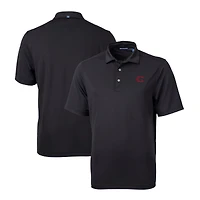Polo homme Cutter & Buck noir Cincinnati Reds City Connect Virtue Eco Pique recyclé grande taille