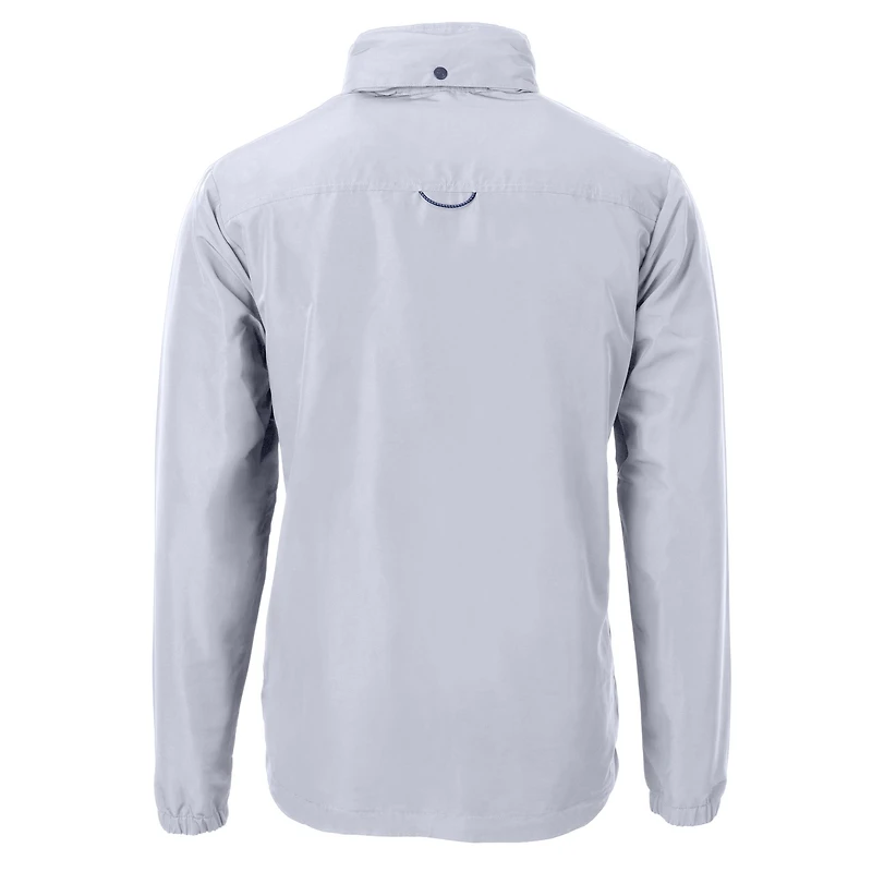 Men's Cutter & Buck Gray Cincinnati Reds Charter Eco Recycled Full-Zip Jacket