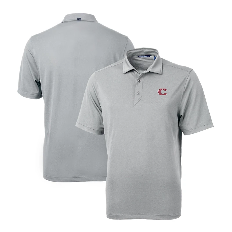 Polo homme Cutter & Buck gris Cincinnati Reds City Connect Virtue Eco Pique recyclé grande taille