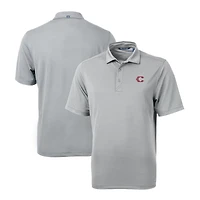 Polo homme Cutter & Buck gris Cincinnati Reds City Connect Virtue Eco Pique recyclé grande taille