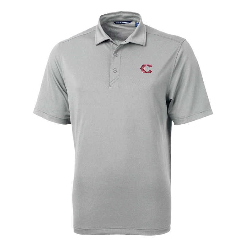 Polo homme Cutter & Buck gris Cincinnati Reds City Connect Virtue Eco Pique recyclé grande taille