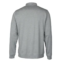Pull gris chiné Stealth à fermeture éclair quart de tour pour homme des Cincinnati Reds, Cutter & Buck