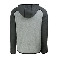 Veste à capuche zippée pour homme Cutter & Buck Heather Charcoal/Heather Grey Cincinnati Reds Mainsail