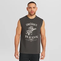 Men's Darius Rucker Collection by Fanatics  Charcoal Cincinnati Reds Muscle Tank Top