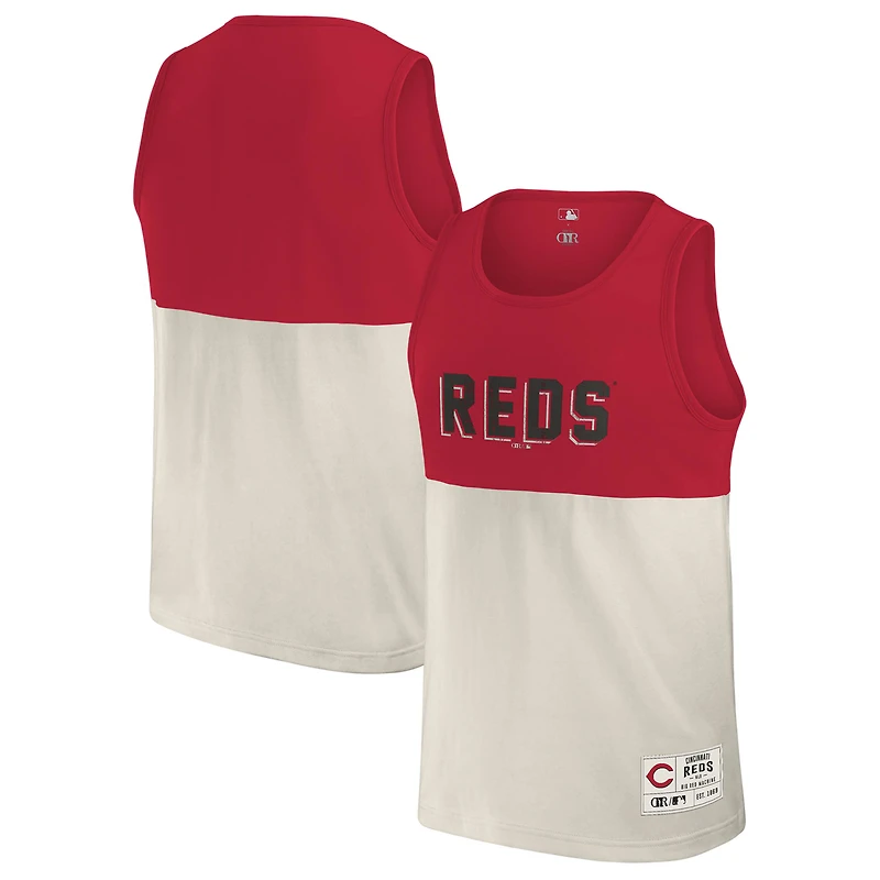 Collection Darius Rucker pour hommes par Fanatics Débardeur color block rouge Cincinnati Reds