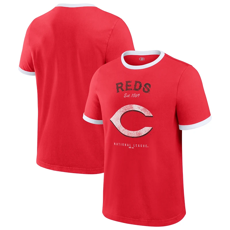 Collection Darius Rucker pour homme par Fanatics - T-shirt rouge Cincinnati Reds à manches raglan délavées