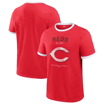 Collection Darius Rucker pour homme par Fanatics - T-shirt rouge Cincinnati Reds à manches raglan délavées