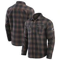 Chemise boutonnée à manches longues en flanelle classique pour homme de la collection Darius Rucker Fanatics, couleur tan